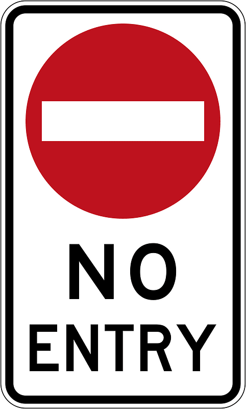 No entry sign in Australia