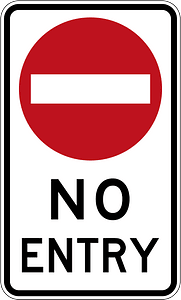 No entry sign in Australia