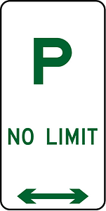 Parking zone sign in Australia