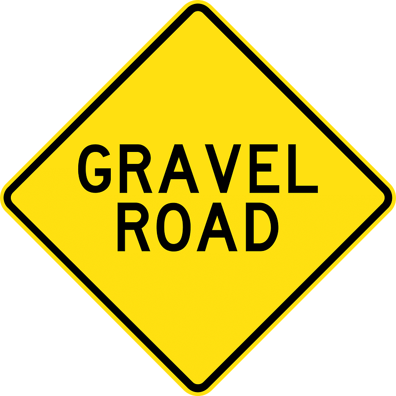 Pavement ends sign in Australia