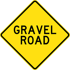 Pavement ends sign in Australia