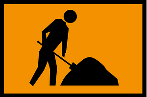 Roadworks sign in Australia