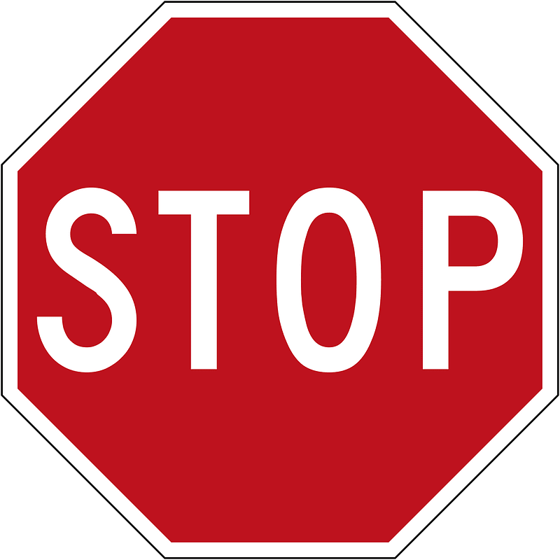 Stop sign in Australia
