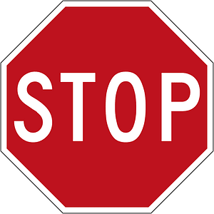 Stop sign in Australia