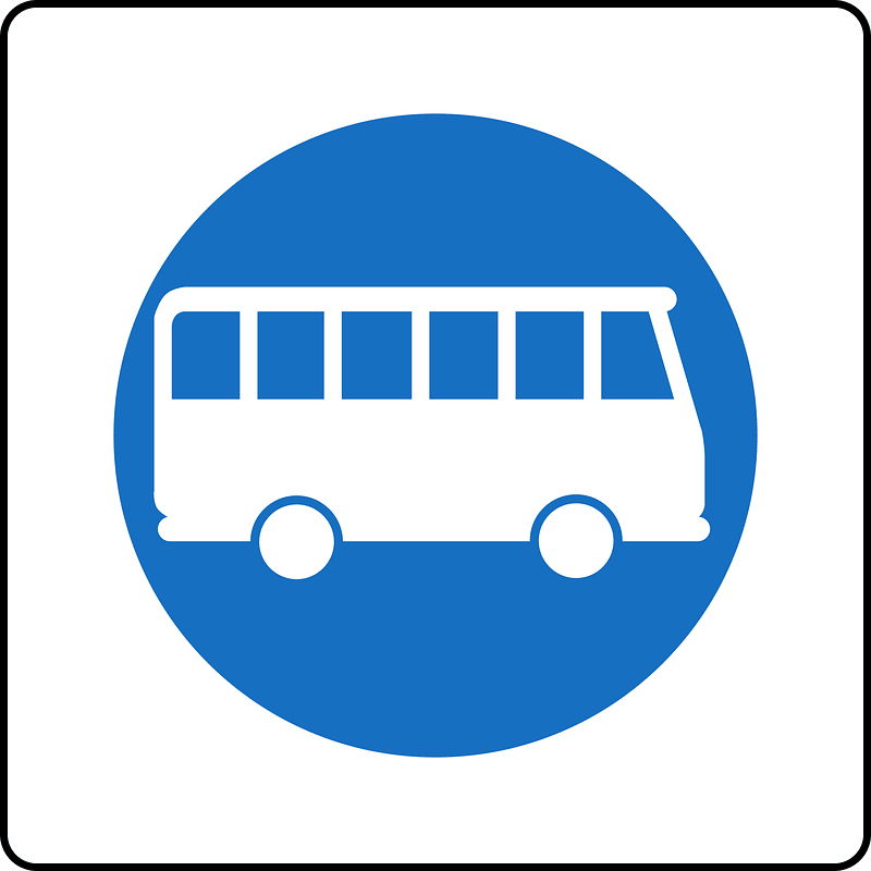 Bus lane sign in Austria