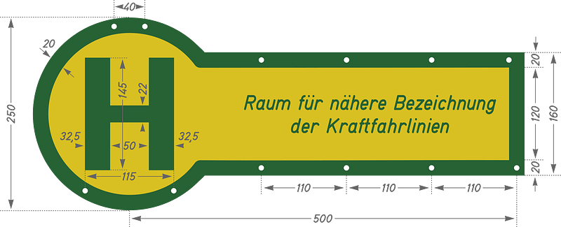 Bus stop sign in Austria