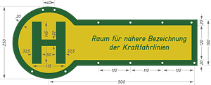 Bus stop sign in Austria