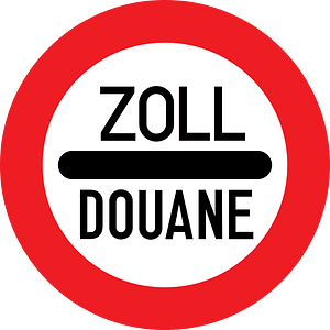 Customs sign in Austria