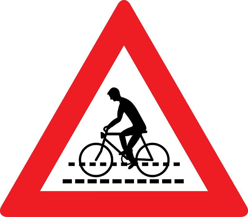 Cyclists ahead sign in Austria
