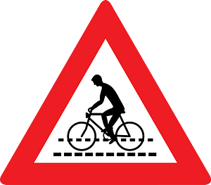 Cyclists ahead sign in Austria