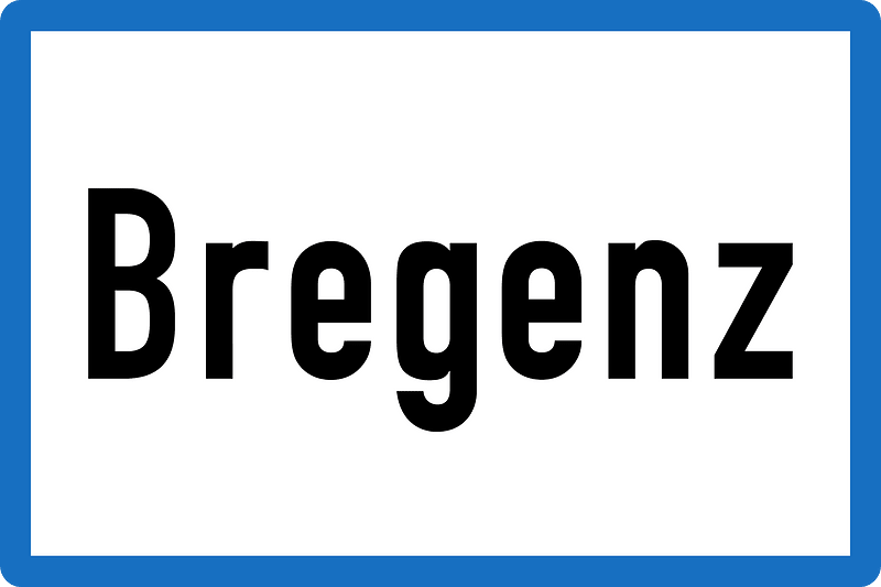Entrance to built up area sign in Austria