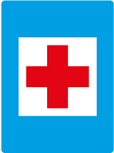 First aid sign in Austria