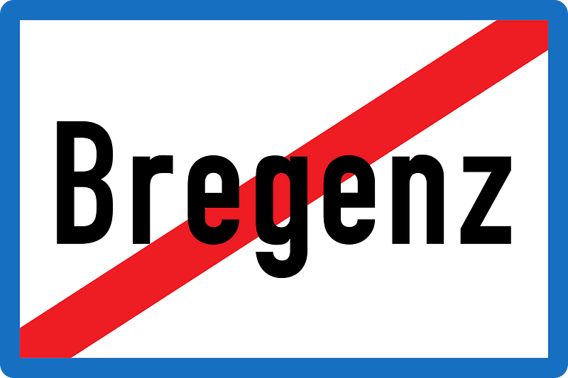 Leaving built up area sign in Austria