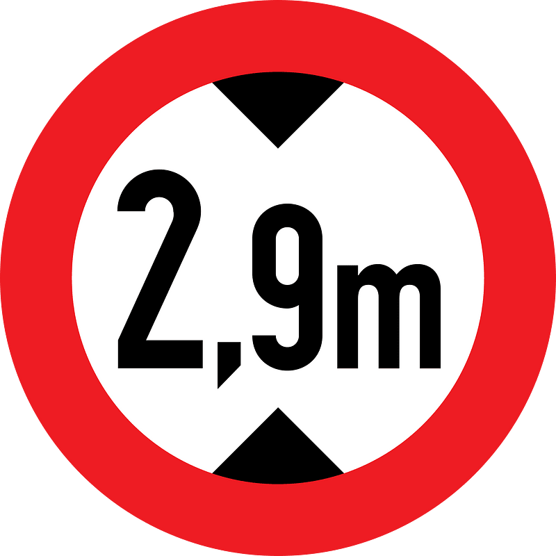 Maximum height sign in Austria