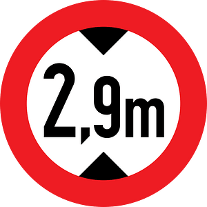 Maximum height sign in Austria
