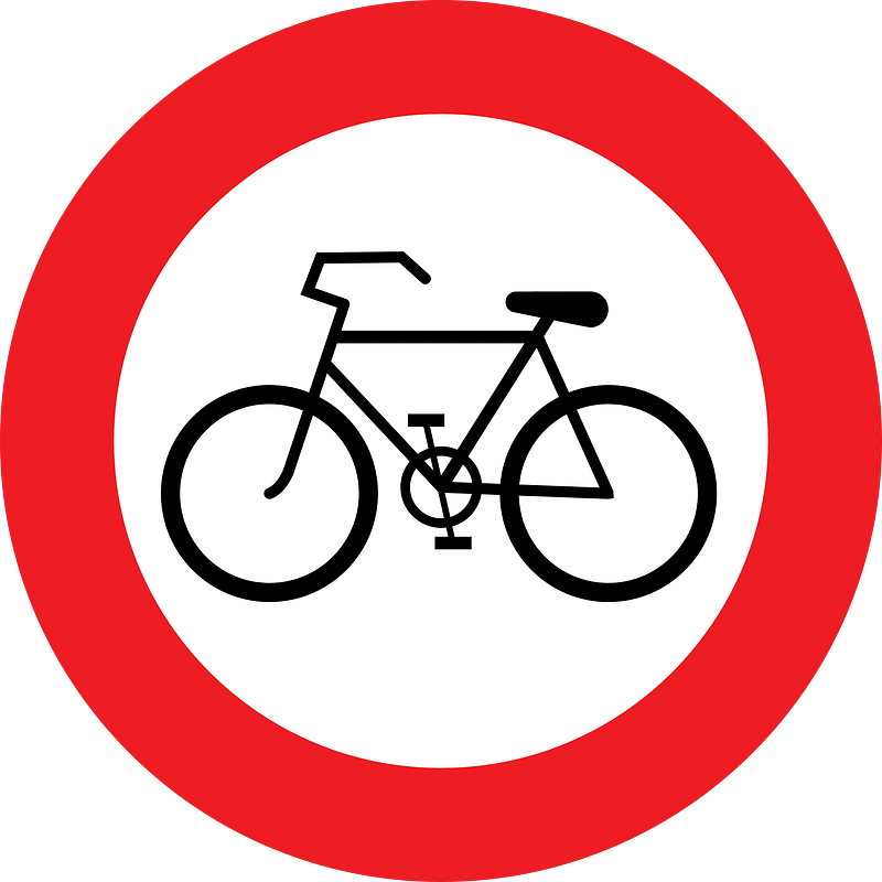 No bicycles sign in Austria