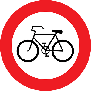 No bicycles sign in Austria