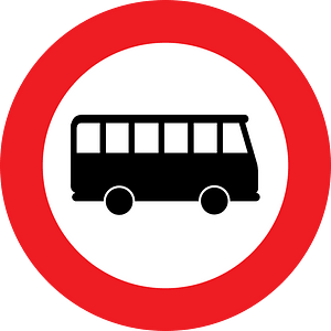 No buses sign in Austria