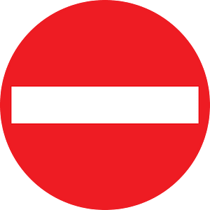 No entry sign in Austria