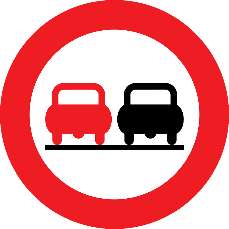 No overtaking sign in Austria