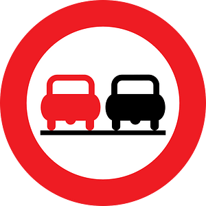 No overtaking sign in Austria