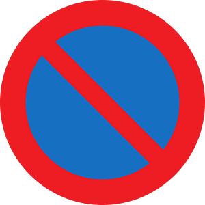 No parking or waiting sign in Austria