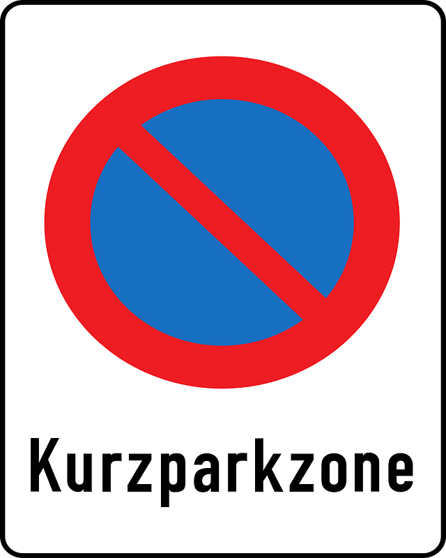 No parking zone sign in Austria