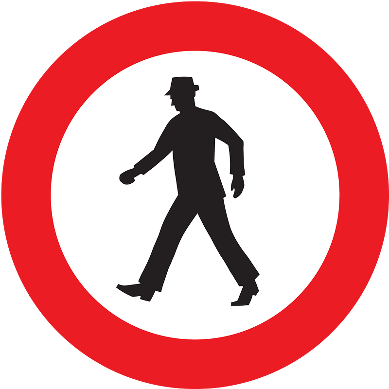 No pedestrians sign in Austria