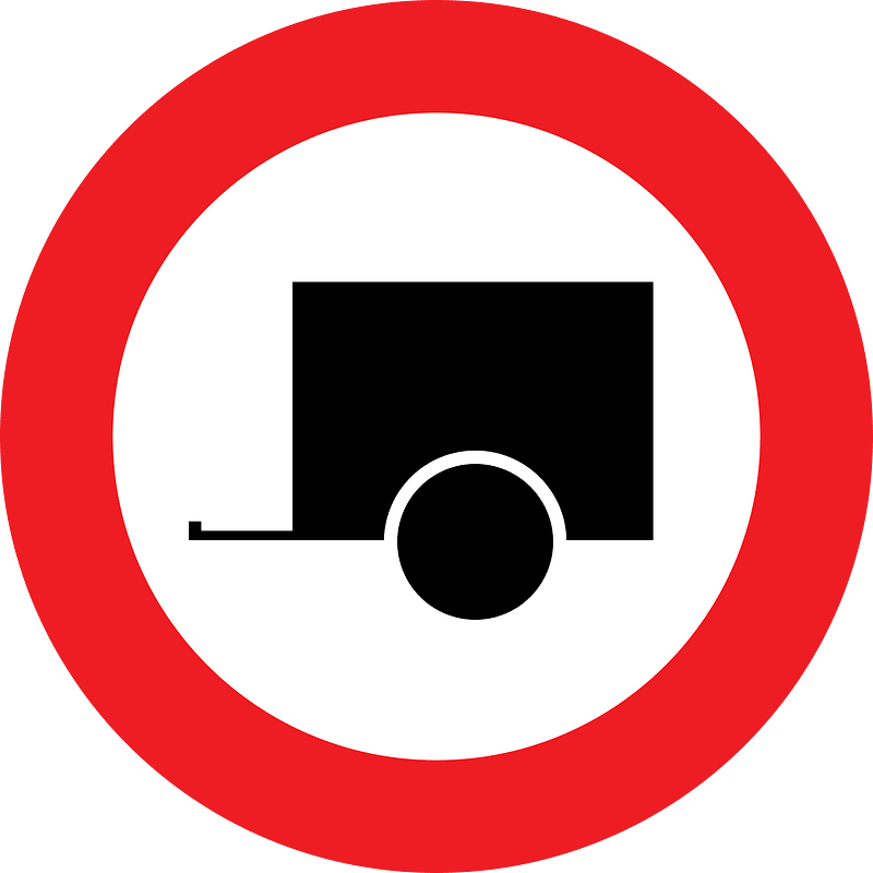 No trailers sign in Austria