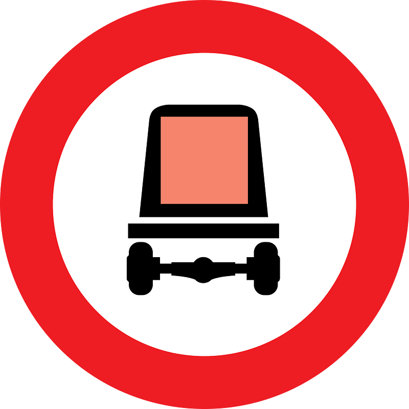 No vehicles carrying dangerous goods sign in Austria