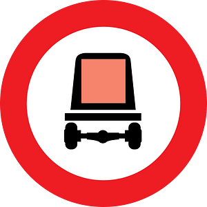 No vehicles carrying dangerous goods sign in Austria