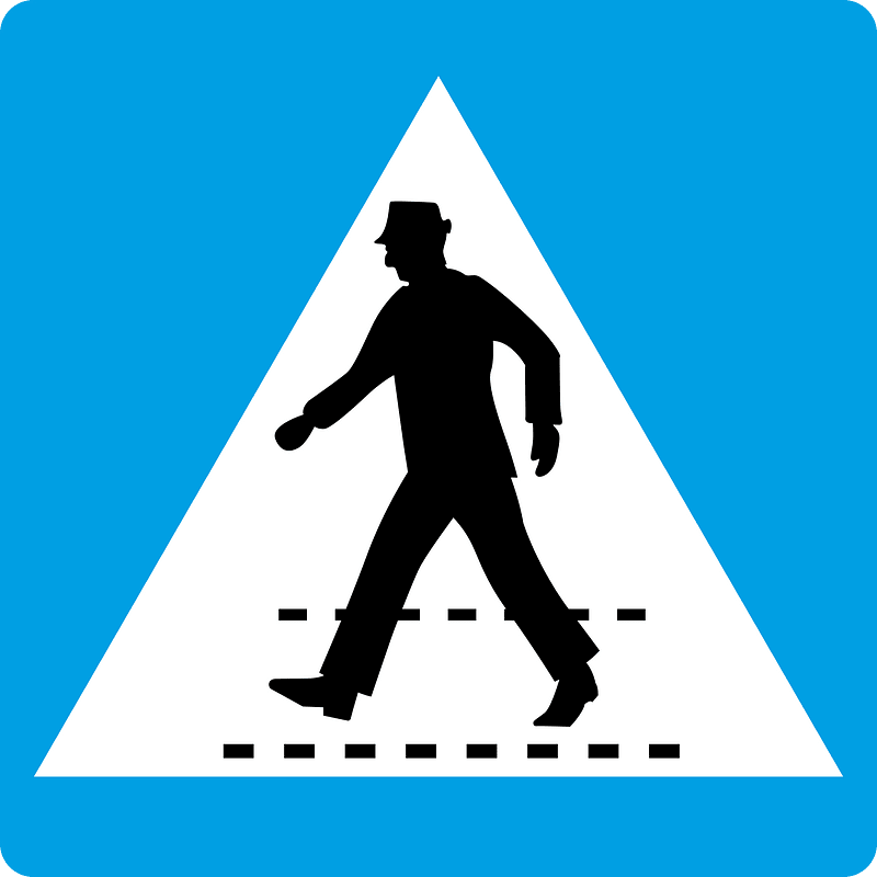 Pedestrian crossing sign in Austria