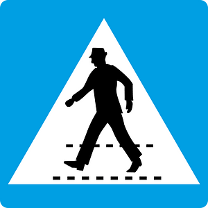 Pedestrian crossing sign in Austria