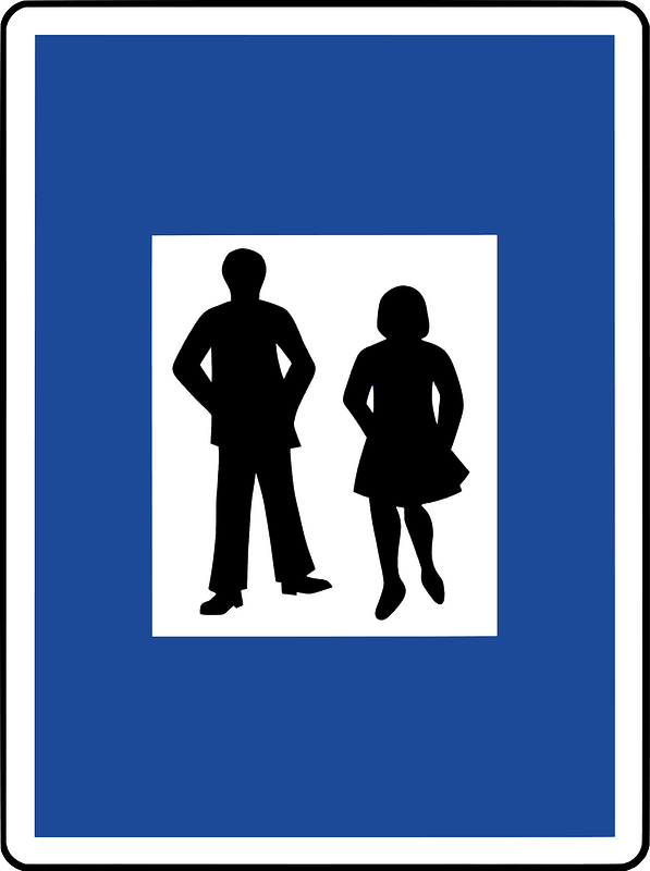 Pedestrian zone sign in Austria