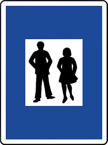 Pedestrian zone sign in Austria
