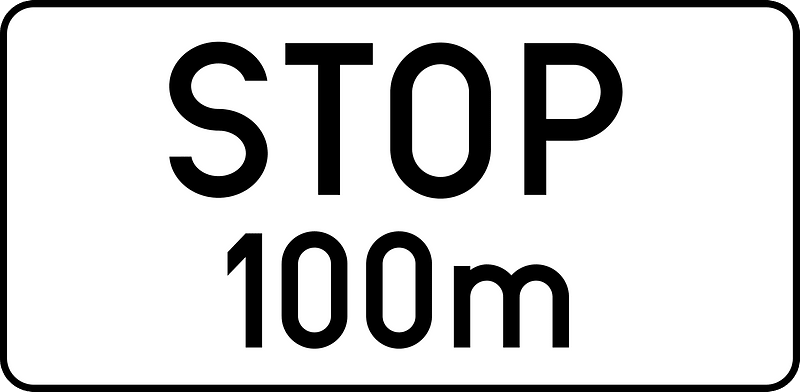 Stop ahead sign in Austria