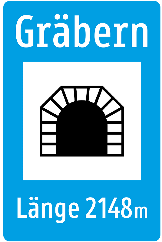 Tunnel sign in Austria
