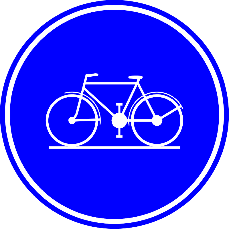 Bicycles only sign in Belgium