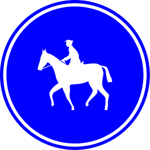 Equestrians only sign in Belgium