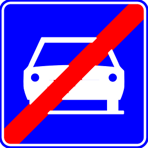 Expressway ends sign in Belgium