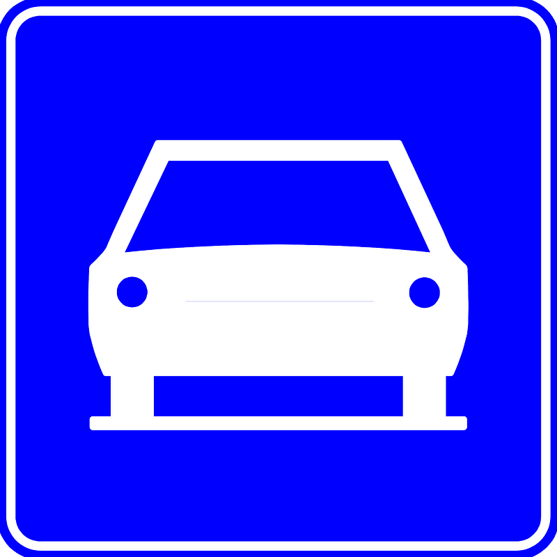 Expressway sign in Belgium