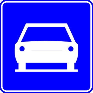 Expressway sign in Belgium