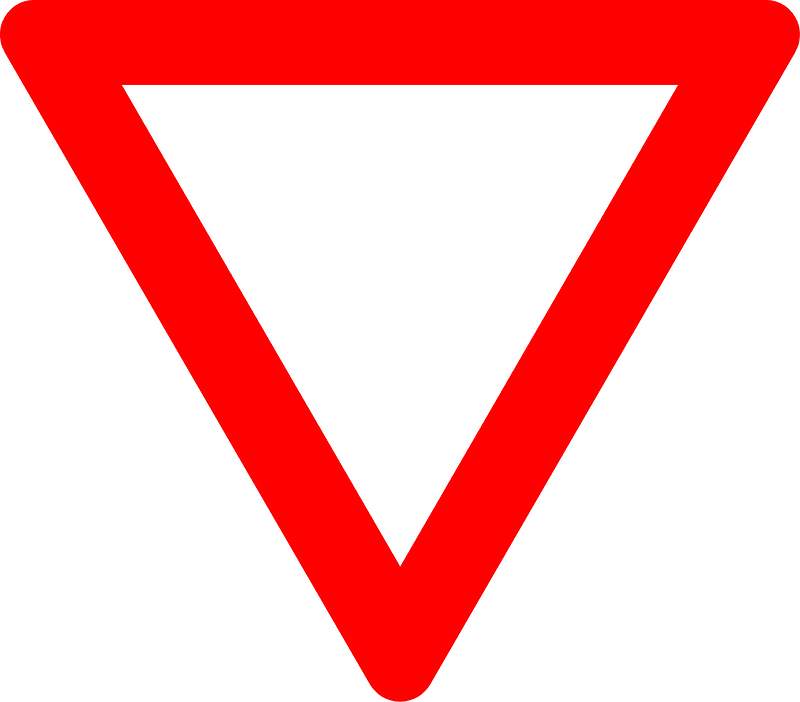 Give Way / Yield sign in Belgium
