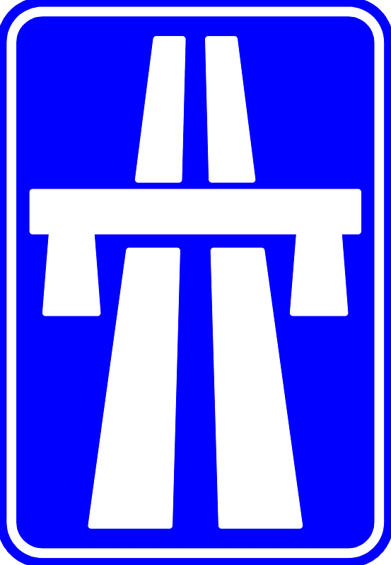 Motorway sign in Belgium