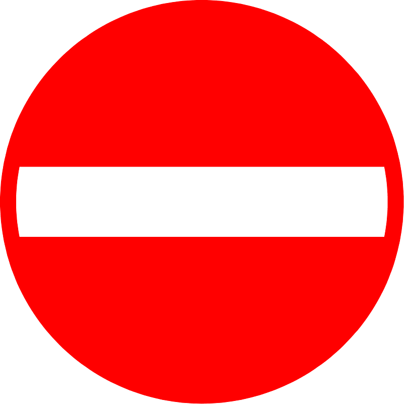 No entry sign in Belgium