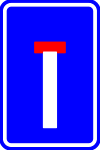 No through road sign in Belgium