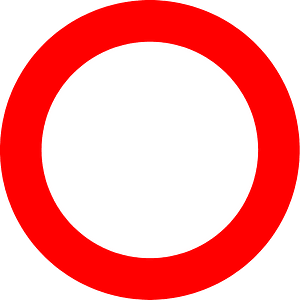 No vehicles sign in Belgium