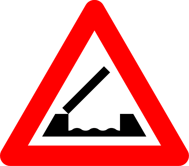 Opening or swing bridge sign in Belgium