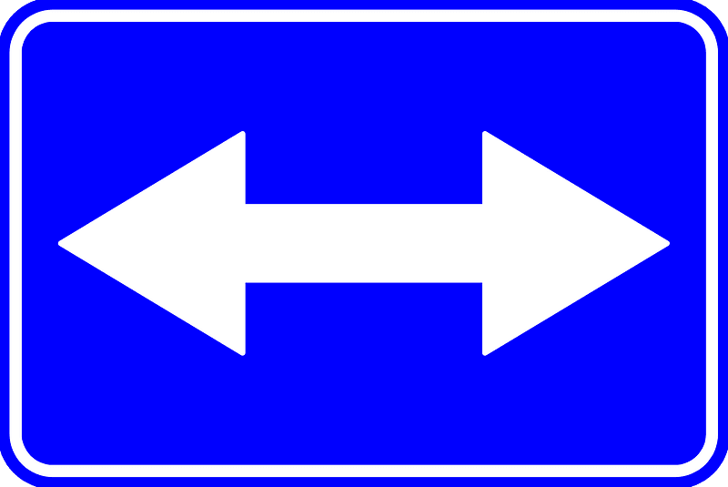 Pass on either side sign in Belgium
