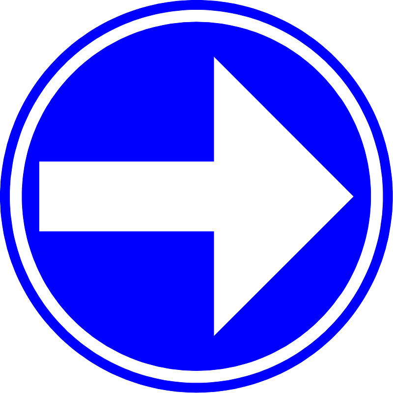 Proceed right only sign in Belgium
